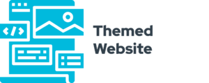 Vector image of a themed website